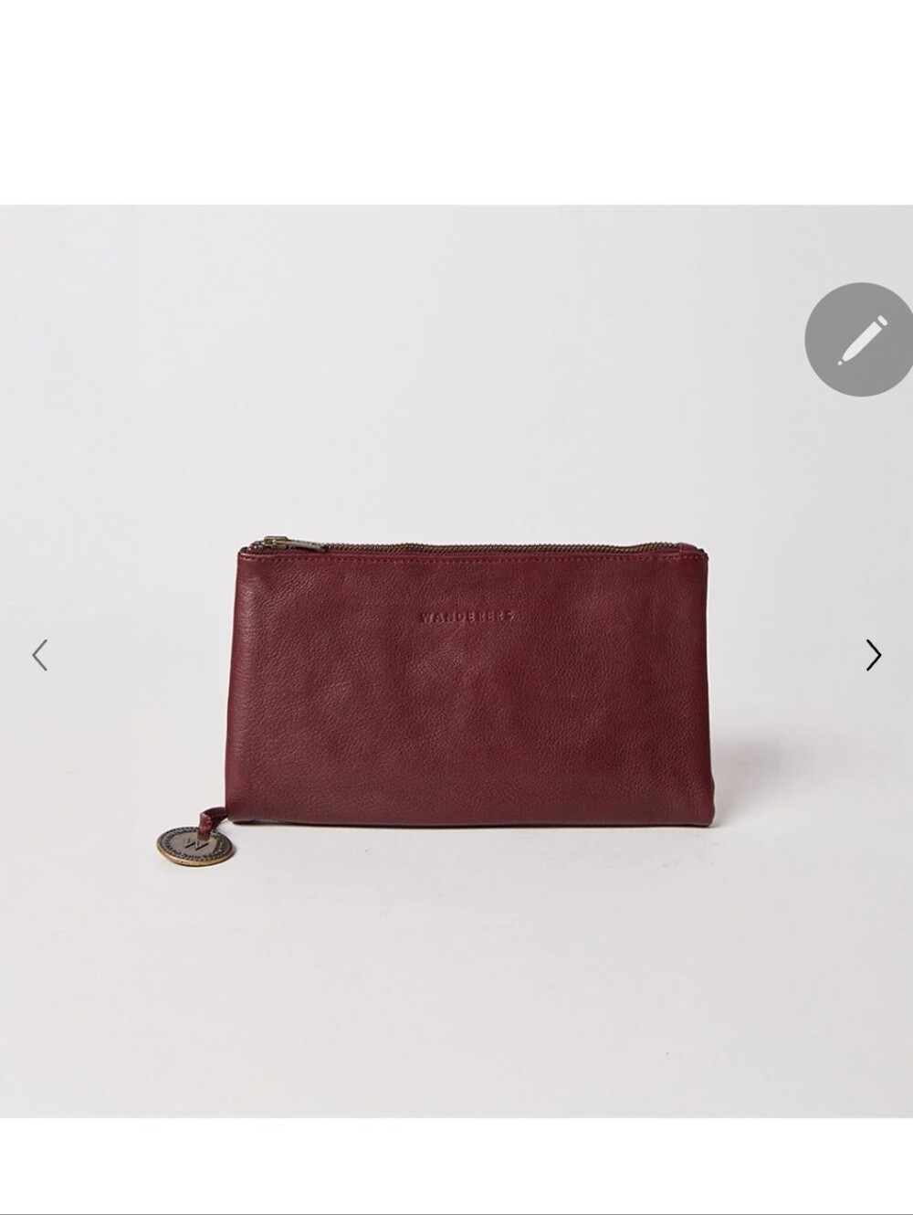 Wanderers Travel Co. "Capri" Luxe Burgundy Leather Large Wallet Clutch - Picture 8 of 8